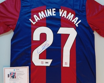 ラミーヌ・ヤマル #19 FCバルセロナ直筆サイン入りサッカージャージ