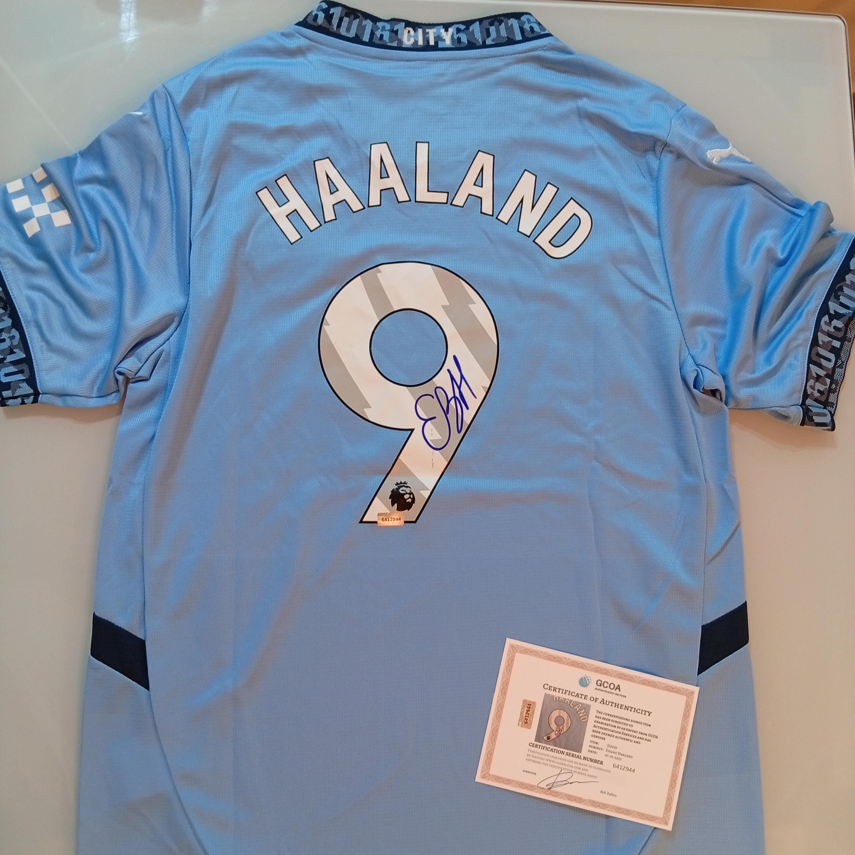 Erling Haaland Signed Autographed Manchester City FC Football
