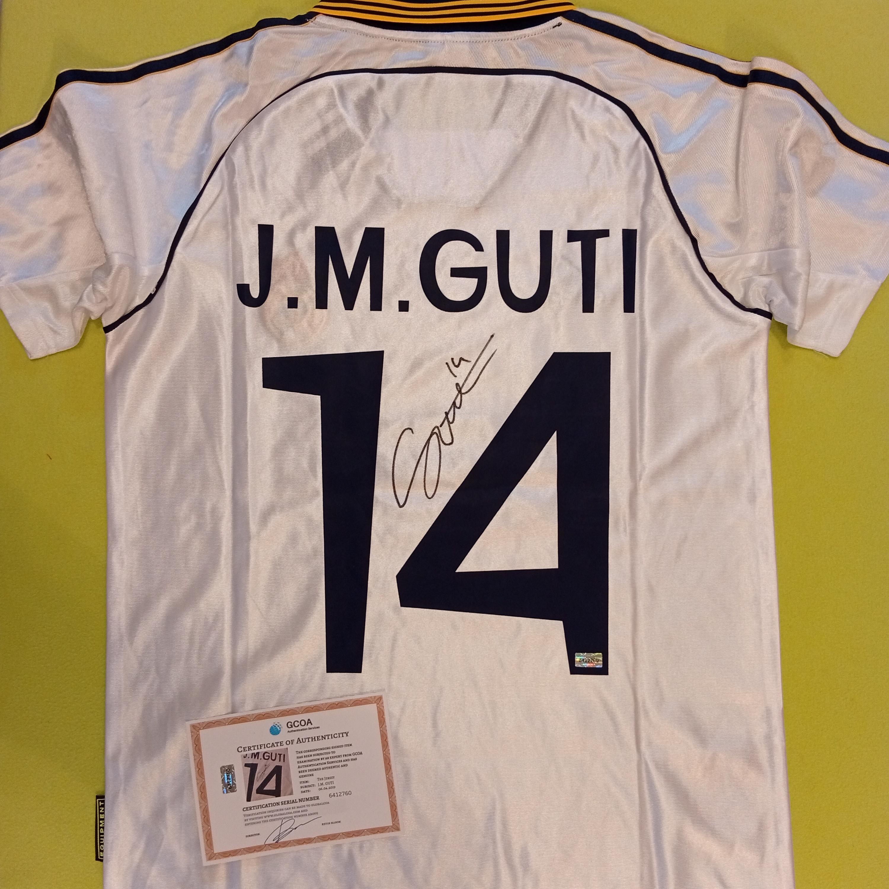 Guti Signed Autographed Real Madrid FC Football T-shirt With COA