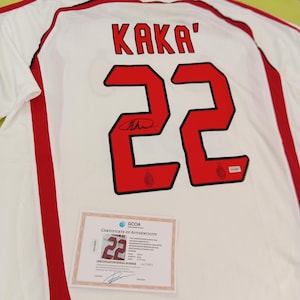 Maillot De Football Signé Par Kaká – AC Milan – Certifié