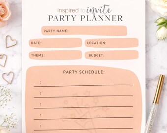 Printable Party Planner Guide Downloadable