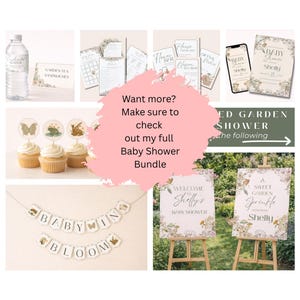 Enchanted Garden Baby Shower Invitation • Magical Floral Woodland Theme (Digital Template 5x7 image 7
