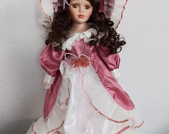 Vintage Style Porcelain Doll 40 cm - Victorian Inspired Collectible Doll