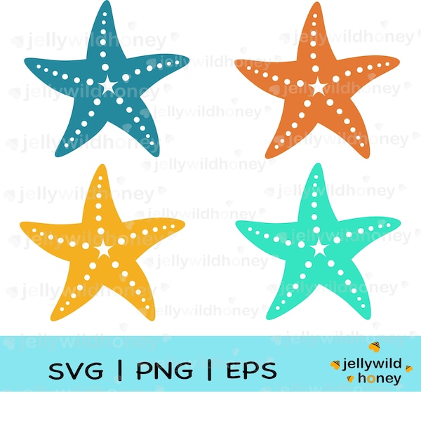 Starfish SVG, PNG, EPS, Instant Download, Starfish Bundle, Digital Download, Starfish Clipart, Starfish Vector, Sea Animal Cut File