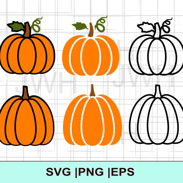 Pumpkin SVG, PNG, EPS, Instant Download, Pumpkins Bundle, Digital Download, Pumpkin Clipart, Pumpkin Vector, Pumpkin Silhouette