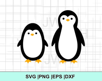 Süßer Pinguin SVG, PNG, EPS, DXf, Digital Download, Pinguin Bundle, Svg Dateien für Cricut, Cute Penguin Clipart