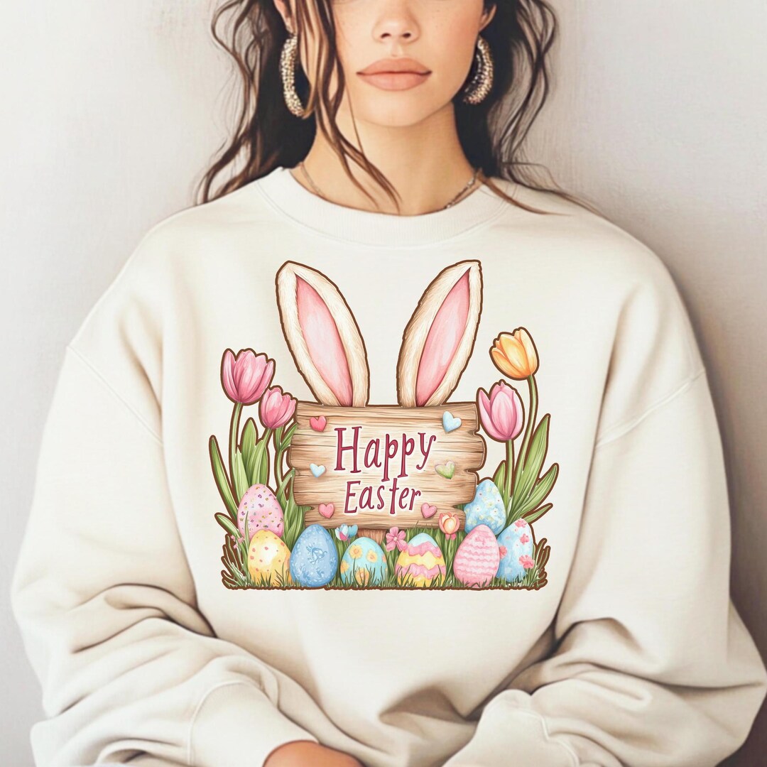 Kissenbezug 'Frohe Ostern' Mit Hasen-Motiv | 50x50 Cm, Aus Baumwolle | Oster-Deko & Geschenk