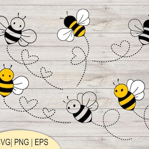 Abeja SVG, PNG, JPEG, descarga instantánea, descarga digital, imagen gráfica de abeja, clipart de abeja, lindo archivo de corte de silueta de abejorro para Cricut