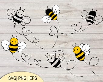 Bee SVG, PNG, JPEG, Instant Download, Digital Download, Bee Graphic Image, Bee Clipart,  Cute Bumble Bee Silhouette Cut File for Cricut