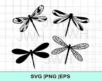 Dragonfly SVG, PNG, EPS, Instant Download, Digital Download,  Dragonflies Clipart, Svg Files for Cricut, Insect Cut File