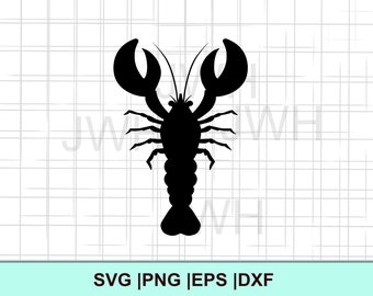 Lobster SVG, PNG, EPS, DXf, Instant Download, Digital Download, Lobster Clipart, Lobster Silhouette Vector, Svg files for Cricut