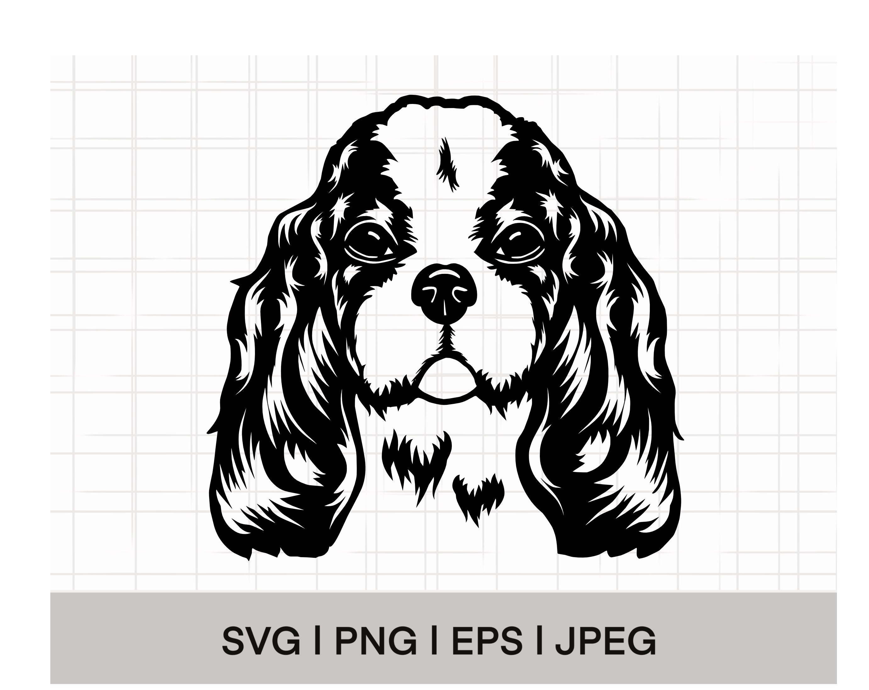 Dessin Cavalier King Charles Facile Cavalier King Charles Spaniel Dog SVG PNG EPS - Etsy Canada
