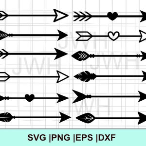Flèche SVG, PNG, EPS, DXf, téléchargement immédiat, téléchargement numérique, flèche Bundle Clipart, fichiers Svg pour Cricut, flèches Svg couper fichier