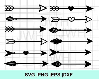 Arrow SVG, PNG, EPS, DXf, Instant Download, Digital Download,  Arrow Bundle Clipart, Svg Files for Cricut, Arrows Svg Cut File