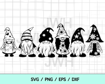 Gnome SVG, PNG, EPS, DXf, Instant Download, Digital Download,  Gnome Bundle Clipart, Svg Files for Cricut, Female Gnome Svg for Cut File