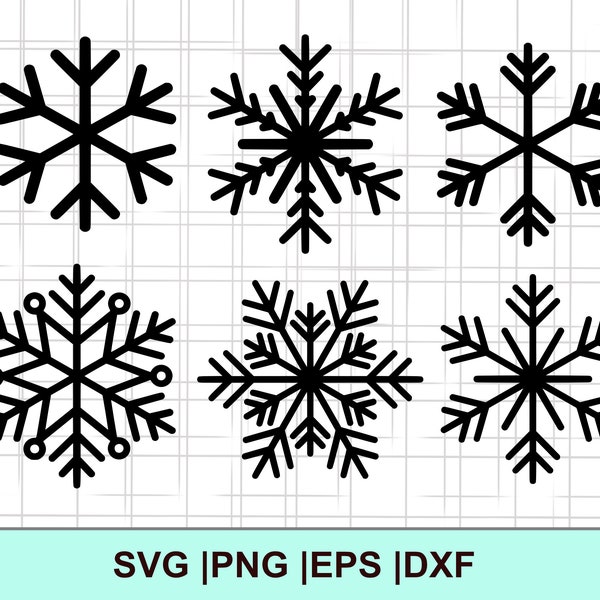 Snowflake SVG, PNG, EPS, DXf, Instant Download, Digital Download, Snowflake Bundle Clipart, Svg Files for Cricut, Svg Cut File
