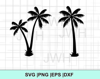 Palm Tree  SVG, PNG, EPS, DXf, Instant Download, Digital Download, Tree Silhouette Clipart, Palm Tree Bundle Vector, Svg files for Cricut