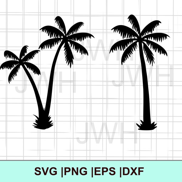 Palm Tree  SVG, PNG, EPS, DXf, Instant Download, Digital Download, Tree Silhouette Clipart, Palm Tree Bundle Vector, Svg files for Cricut