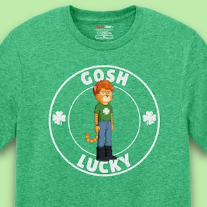 Grappig St. Patrick's-T-shirt, Grumpy Cat-parodie, Lucky Shamrock Irish-shirt, cadeau kattenliefhebber