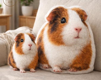 Custom Guinea Pig Shaped Pillow from Photo, Ultra Realistic 3D Pet Pillow, Personalized Guinea Pig Gift, Pet Lover Gift