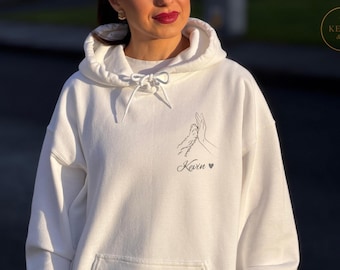 Custom Pet Face Sweatshirt, Minimalist Unisex Hoodie, Personalized Dog or Cat Photo Sweater, Couple Dog Gift, Dog Lover Hoodie Gift