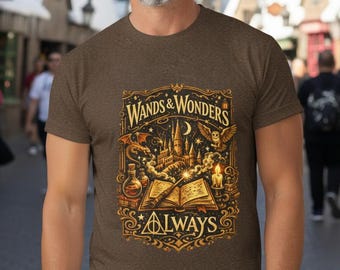 Wands & Wonders Always Shirt, Vintage Wizard Fan Tee, Magical Theme Park Apparel