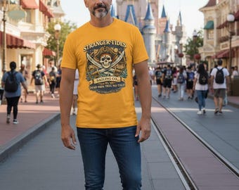 Vintage Pirate Adventure Shirt, Dead Men Tell No Tales Tee, Theme Park Pirate Shirt, Bella Canvas 3001 Graphic Tee for Park Fans