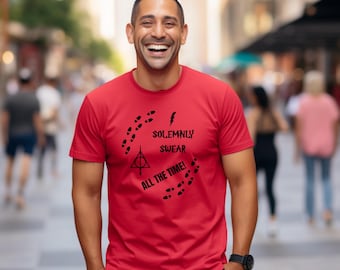 Marauder Map Footprints Solemnly Swear Tee | Wizarding Quote T-Shirt