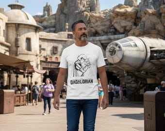 Dadalorian T-Shirt | Mandalorian Dad Helmet Illustration