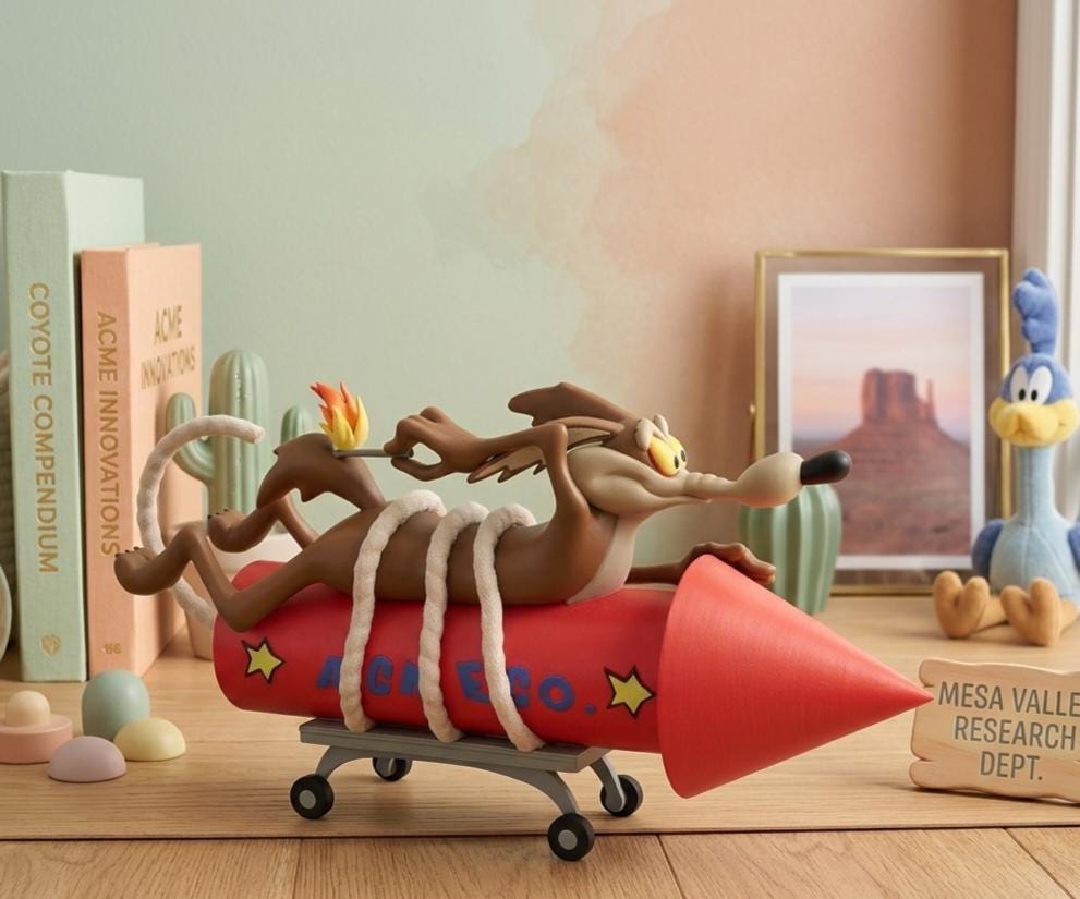 Wile coyote figurine - Etsy 日本