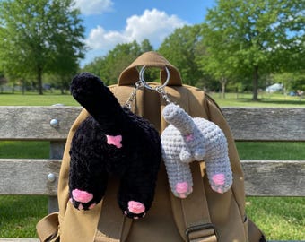 Crochet Cat Butt Keychain Pattern (PDF Download) – Funny Amigurumi Bag Charm