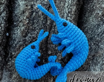Shrimp Amigurumi Crochet Pattern PDF | 3 Sizes | Beginner Friendly | Instant Download | Devnixo
