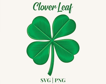 Clover Leaf SVG PNG | Lucky Shamrock St. Patrick’s Day Clipart