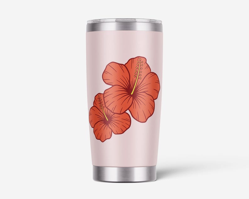 Hibiscus Flower SVG PNG Clipart Bundle | Tropical Floral Vector Set - Etsy