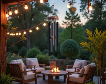 Large Aluminum Wind Chimes – Metal Tube Outdoor Chime for Garden, Porch & Balcony, Deep Relaxing Melodic Sound Decor