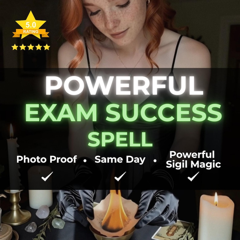 Powerful Exam Success Spell | Pass Your Exams | Fast Acting image 1