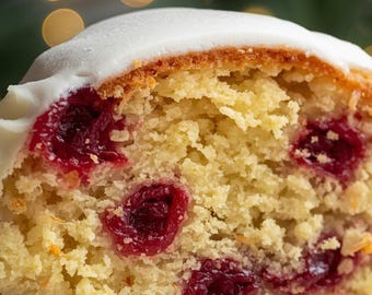 Pastel navideño de arándanos y naranja / Postre navideño / Repostería festiva de invierno