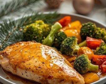 Pollo con miel, limón y verduras / Cena saludable para bajar de peso / Comida ligera y saludable