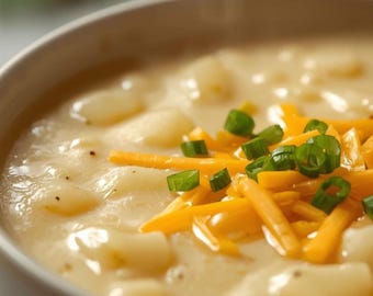 Receta de sopa de papa y queso cheddar estilo Panera: una cremosa reconfortante para el invierno (PDF descargable)
