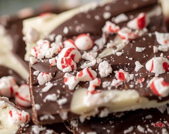 Receta de corteza de menta / Postre navideño fácil sin horno (Descarga inmediata)