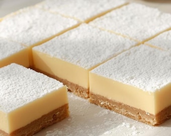 Receta de Barras de Crema de Naranja / Postre Cítrico Fácil (Patrón PDF)