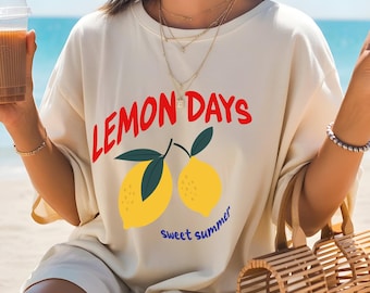 Amalfi Coast Italy Tee, Italian Summer Shirt, Lemon Graphic Tee, Citrus Aesthetic Shirt, Vacation Beach Tee, La Dolce Vita Shirt