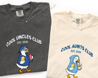 Personalized Aunt Uncle Shirts, Promoted to Aunt Gift, Custom Silly Goose Club Tee, Pregnancy Announcement, New Aunt Uncle Gift