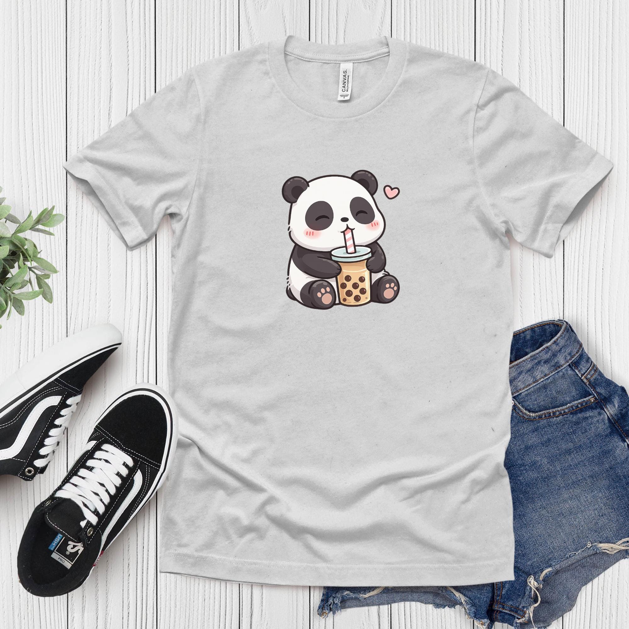 Panda Boba Shirt, Cute Bubble Tea Panda Tee, Kawaii Animal Lover Gift ...