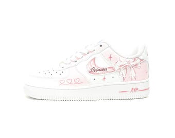 Custom Hand-Painted Pink Princess Nike Sneakers