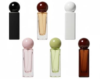 30ml Glass Spray Bottle, Refillable Atomizer Suitable for Both Men and Women, Travel Storage Container with a Plastic Cap.