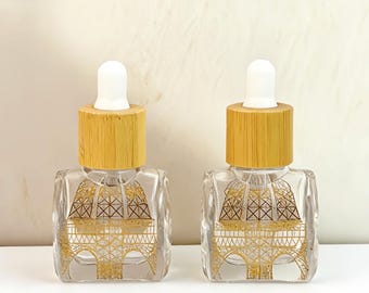 10ml Clear Drop Bottle, Empty Essential Oil Packing, Refillable Travel Sample Container, Glass Pipette Dropper for Eco Friendly