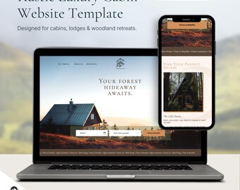 Plantilla web de lujo rústico para anfitriones de Airbnb y alojamientos en la naturaleza