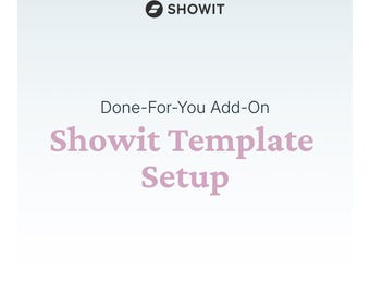 Servicio de configuración de plantillas Showit • Configuración de sitio web lista para usar en 48 horas
