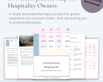 Hoja de trabajo sobre el mapa de la experiencia del huésped / Kit de herramientas para la experiencia de alojamiento en Airbnb (descarga digital)